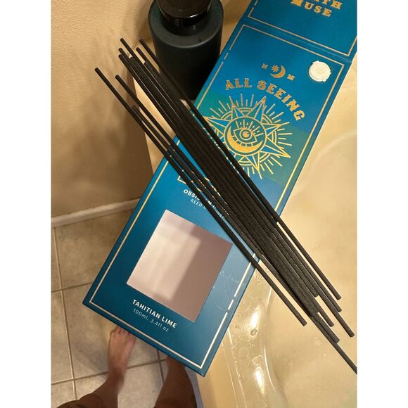 North Muse All Seeing Protection Obsidian Infused Reed Diffuser Tahitian Lime - Picture 4 of 4